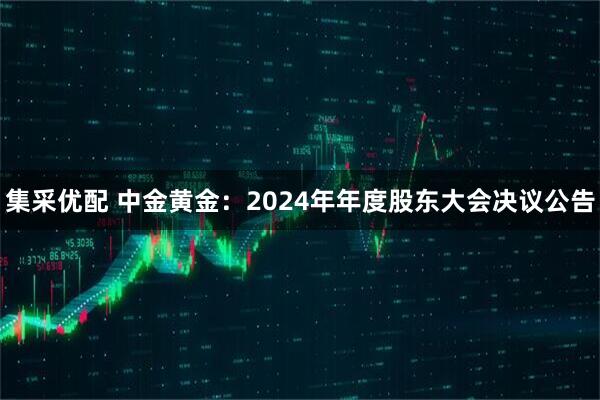 集采优配 中金黄金：2024年年度股东大会决议公告