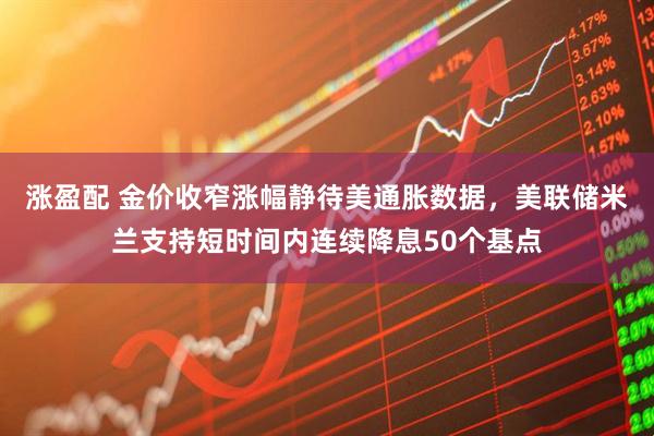 涨盈配 金价收窄涨幅静待美通胀数据，美联储米兰支持短时间内连续降息50个基点