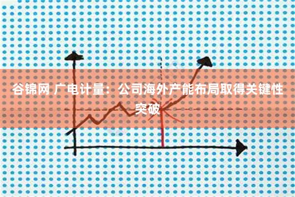 谷锦网 广电计量：公司海外产能布局取得关键性突破