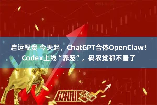 启运配资 今天起，ChatGPT合体OpenClaw！Codex上线“养宠”，码农觉都不睡了